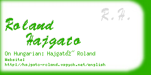 roland hajgato business card